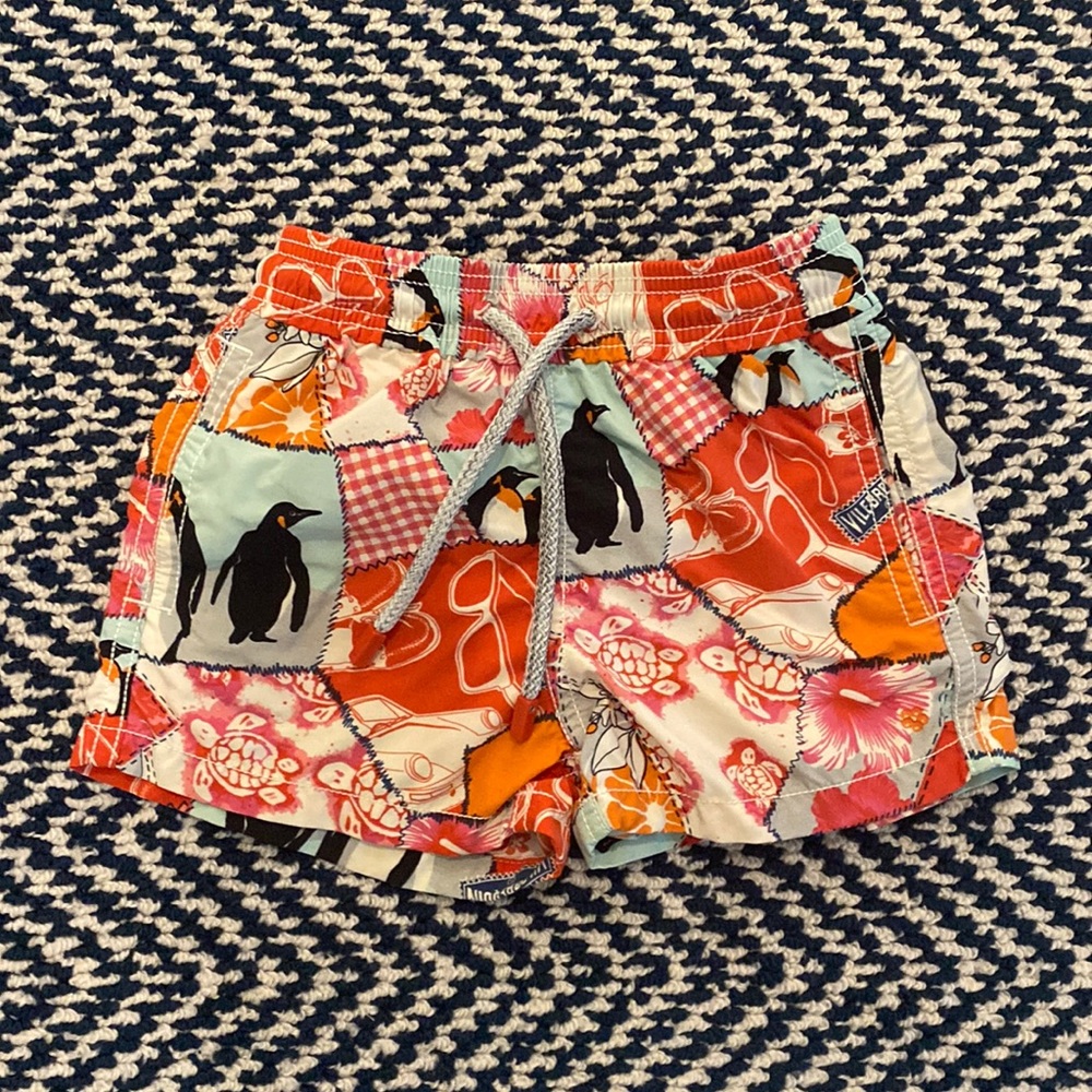 Vilebrequin toddler swim trunks size 2T Penguin Print
